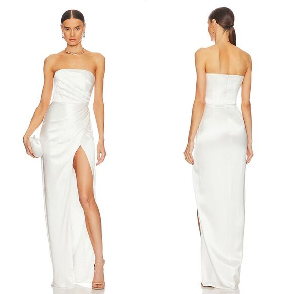NWT SAU LEE Priyanka Dress in Ivory US 10 $495 - Picture 1 of 9